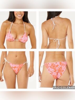 RIPCURL ALOHA STATE SLIDING TRI BIKINI TOP & Aloha State Full  Bikini Bottom, S